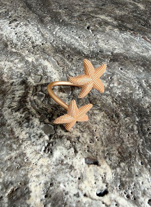 Gold Starfish Napkin Rings, set of 4